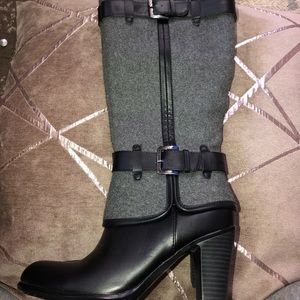 ⚜️ BLACK LEATHER HEELED BOOTS⚜️✨🖤